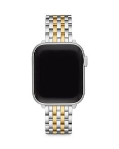 Двухцветный ремешок-браслет 18K для Apple Watch, 38/40/41 мм и 42/44/45/49 мм MICHELE, цвет Silver