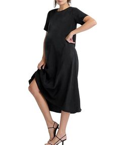 Платье миди с короткими рукавами James для беременных HATCH Collection, цвет Black