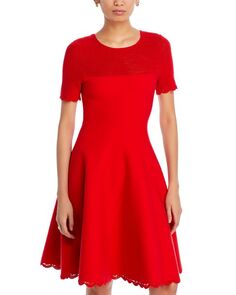 Хлопковое платье с короткими рукавами Jason Wu Collection, цвет Red