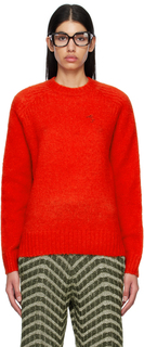 Красный свитер с нашивками Acne Studios