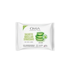 Мицеллярные очищающие салфетки для лица Eco Bio Aloe Vera, 20 салфеток, Omia