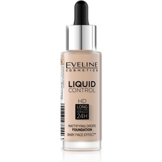 Eveline Liquid Control Hd Longstay Матирующий праймер 32 мл 010 Светло-бежевый, Eveline Cosmetics