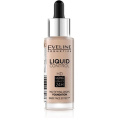 Eveline Liquid Control Hd Матирующий праймер длительного действия 32 мл 030 Песочно-бежевый, Eveline Cosmetics