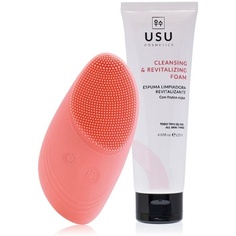 K-Beauty Cleansing Routine Pack 2.0 Очищающая пенка для лица с красными фруктами + кисть Nusu 2.0 - Usu Cosmetics, Usu Cosmetics