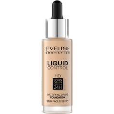 Матовый праймер для лица Liquid Control Hd 32 мл 011 натуральный, Eveline Cosmetics