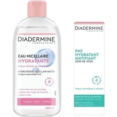 Увлажняющая мицеллярная вода и увлажняющий матирующий дневной крем для лица Routine, Diadermine