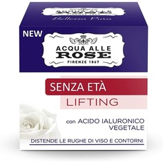 Растительный лифтинг-крем для лица с гиалуроновой кислотой и против морщин 50 мл, Acqua Alle Rose