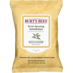 Очищающие салфетки для лица с экстрактом белого чая для всех типов кожи, Burt&apos;S Bees