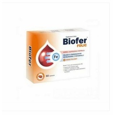 Biofer Добавка фолиевого железа с повышенной абсорбцией и фолиевой кислотой для крови и поддержки беременности 60 таблеток, Cederroth International