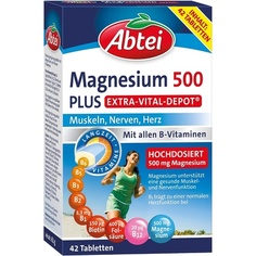 Магний 500 Plus Extra-Vital-депо со всеми витаминами группы B для мышц, нервов и сердца, Abtei