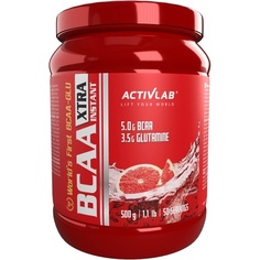 Bcaa Xtra Instant 500G Jar Тренировочный порошок Восстанавливающие добавки Аминокислоты с разветвленной цепью и глютамином Питательная сила Вкус грейпфрута, Activlab