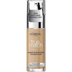 L&apos;Oreal Paris True Match Жидкая тональная основа с гиалуроновой кислотой и SPF 17 6W Золотой мед 30 мл, L&apos;Oreal LOreal