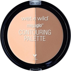 Megaglo Contouring Palette Дуэт пудры для контуринга лица для безупречной скульптуры лица Dulce De Leche, Wet &apos;N&apos; Wild