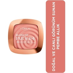 L&apos;Oreal Paris Blush Of Paradise Melon Dollar Baby Компактные пудровые румяна розового оттенка с зеркалом и кистью в комплекте Ароматическая сборная формула 9G, L&apos;Oreal LOreal