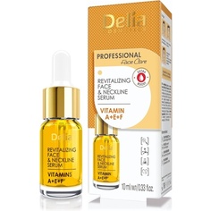 Сыворотка с витаминами A+E+F Интенсивное восстанавливающее и против морщин средство для всех типов кожи 10мл, Delia Cosmetics