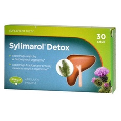 Силимарол Детокс 30 капсул - Здоровое пищеварение печени и желудка, Herbapol