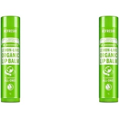 Бальзам для губ Dr Bronner&apos;S Lemon Lime без синтетических ингредиентов и органических масел 4G, Dr. Bronner&apos;S