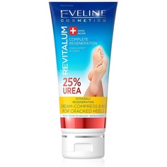 Крем-компресс Revitalum для потрескавшихся пяток 8 в 1 75 мл увлажняющий крем для ног с 25% мочевиной и освежающим экстрактом мяты, Eveline Cosmetics