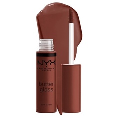 Нелипкий блеск для губ Butter Gloss Brown Sugar, 0,27 жидких унций — Brownie Drip, Nyx Professional Makeup