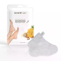 Sunewmed Интенсивно регенерирующая увлажняющая маска для ног с маслом сладкого миндаля, Sunew