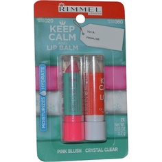 Keep Calm And бальзам для губ 3,7 г — 020 Pink Blush и 060 Crystal Clear, Rimmel