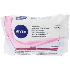 Салфетки очищающие для сухой и чувствительной кожи - 25 шт., Nivea