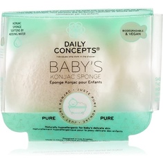 Губка конжак Daily Baby Fish, чистая для чистки и очищения кожи вашего ребенка, 23 г, Daily Concepts