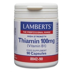 Тиамин 100 мг Витамин B1 90, Lamberts