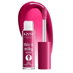 This Is Milky Gloss 12-часовой увлажняющий веганский солодовый коктейль Теплый красный, Nyx Professional Makeup