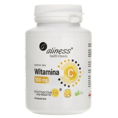 Витамин С 500 мг Микрорактив пролонгированного действия 12 часов 100 капсул, Aliness