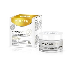Mincer Pharma Argan Life 50+ Регенерирующий антивозрастной ночной крем для лица против морщин для всех типов кожи с аргановым маслом, абиссинским маслом и маслом ши 50 мл, Mincer Est. Pharma 1989