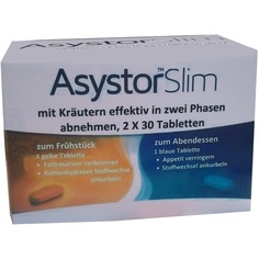 Натуральный сжигатель жира Asystor Slim с 13 травами, 60 таблеток, Aflofarm