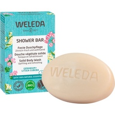 Био мыло для душа Geranium &amp; Litsea Cubeba Solid Shower Care 75G, Weleda