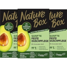 Нежный твердый уход для душа с ароматом авокадо 100 г, Nature Box