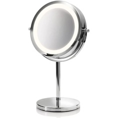 Круглое косметическое зеркало 840 см со светодиодной подсветкой и поворотом на 360° с 5-кратным увеличением, Medisana