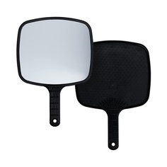 T4B Lussoni Профессиональное зеркало с ручкой Эргономичное, легкое и практичное портативное простое в использовании парикмахерское кресло для макияжа черного цвета, Tb Tools For Beauty