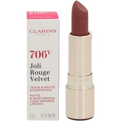 Губная помада Joli Rouge Velvet 706V Красный, Clarins