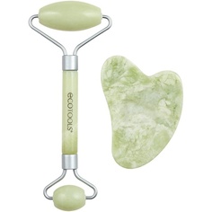 Набор для ухода за лицом Jade Roller and Gua Sha 100% Jade Skincare Essential, Ecotools