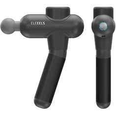 Массажный пистолет X3 для шеи, спины и плеч с 4 скоростями и зарядкой через USB-C — черный, Eleeels