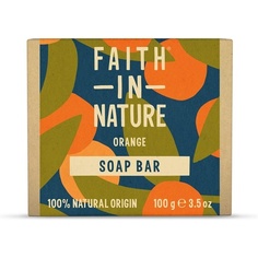 Натуральное апельсиновое мыло для рук, детоксифицирующее веганское и не тестируемое на животных, 100 г, Faith In Nature
