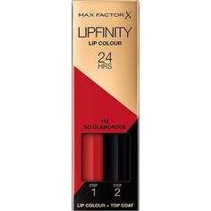 Губная помада и блеск Lipfinity 125 So Glamorous, 2,3 мл и 1,9 г, Max Factor