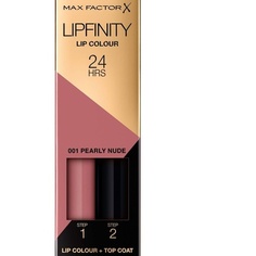 Lipfinity Lip Color Pearly Nude 01 Стойкая губная помада с интенсивным цветом и питательным блеском, верхнее покрытие, 4,2 г, Max Factor