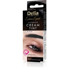 Черная краска для бровей кремовой консистенции, длительный эффект до 15 дней - набор Fг¤Rbeset 15мл, Delia Cosmetics