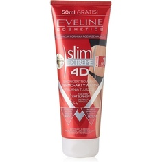 Slim Extreme 3D термоактивный антицеллюлитный жиросжигающий крем для похудения для женщин 250 мл, Eveline Cosmetics
