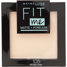 Матовая пудра Fit Me + Poreless 105 Natural, Maybelline New York