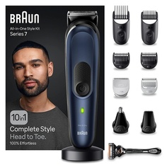 Универсальный набор для ухода за бородой, триммер для бороды, машинка для стрижки волос 10-в-1 для мужчин, водонепроницаемая, 100 минут, беспроводная, в подарок для мужчин Mgk7421 Новинка - Mgk7421, Braun
