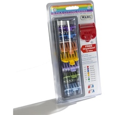Пластиковые насадки-гребешки с цветовой кодировкой для стандартного набора из 8 машинок для стрижки с несколькими вырезами, Wahl