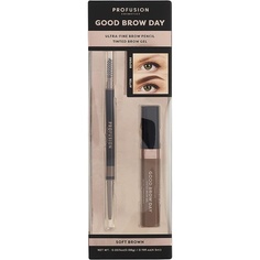 Good Brow Day Набор из 2 предметов нежно-коричневого цвета, Profusion Cosmetics