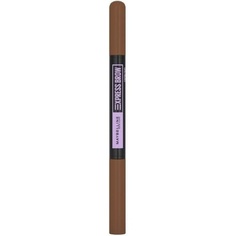 Maybelline Express Brow Duo Натуральный карандаш для бровей 2-в-1 с пудрой-филлером среднего коричневого цвета, 1 шт., Maybelline New York