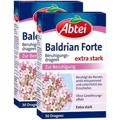 Baldrian Forte Травяная добавка для успокоения и нарушений сна 30 драже, Abtei